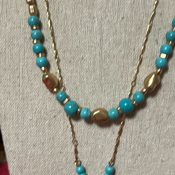 NWT Patricia Nash Double Mod Short Multi Strand Necklace - Egyptian Gold - Picture 4 of 8